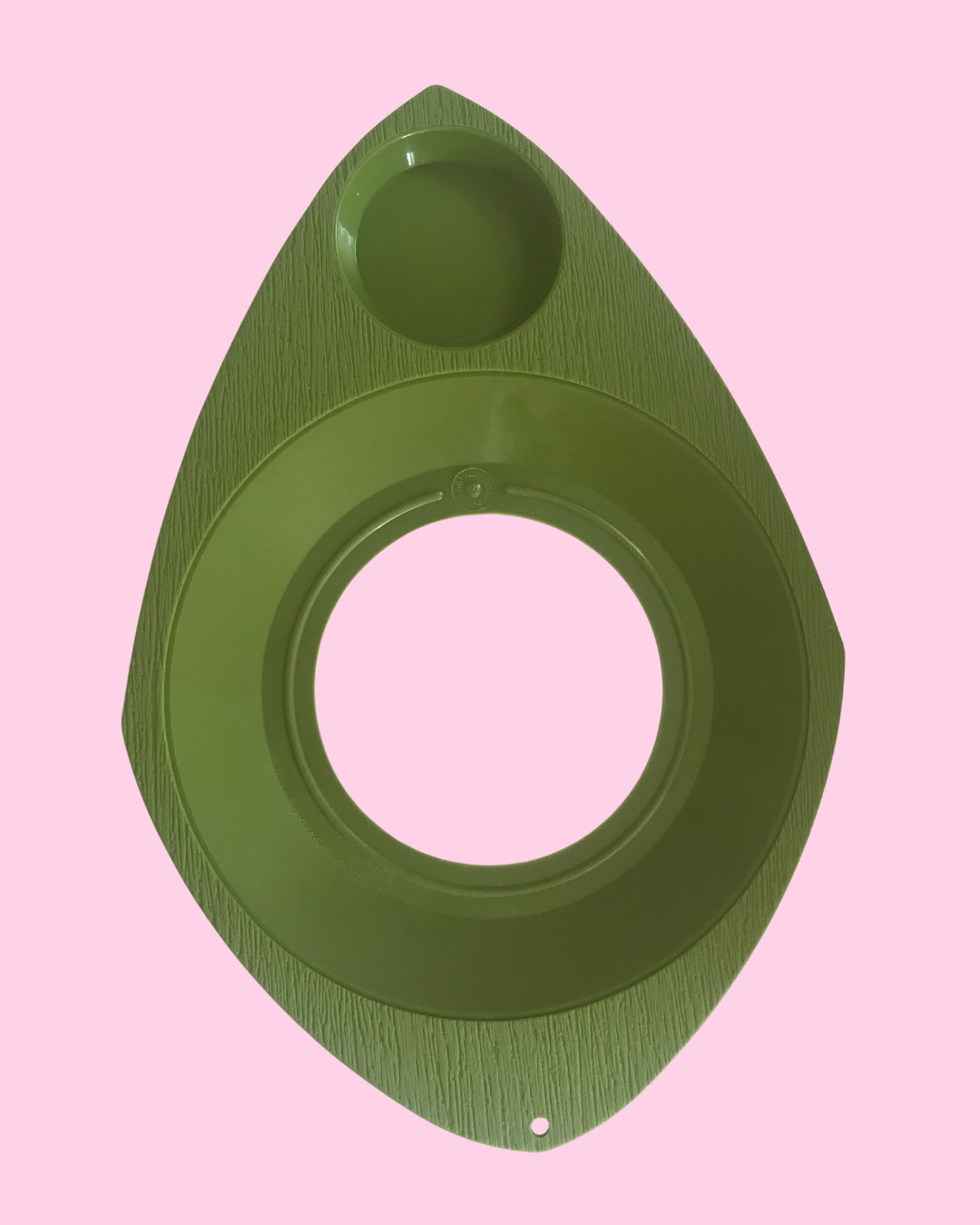 Vintage Olive Green Paper Plate &amp; Juice Cup Holder
