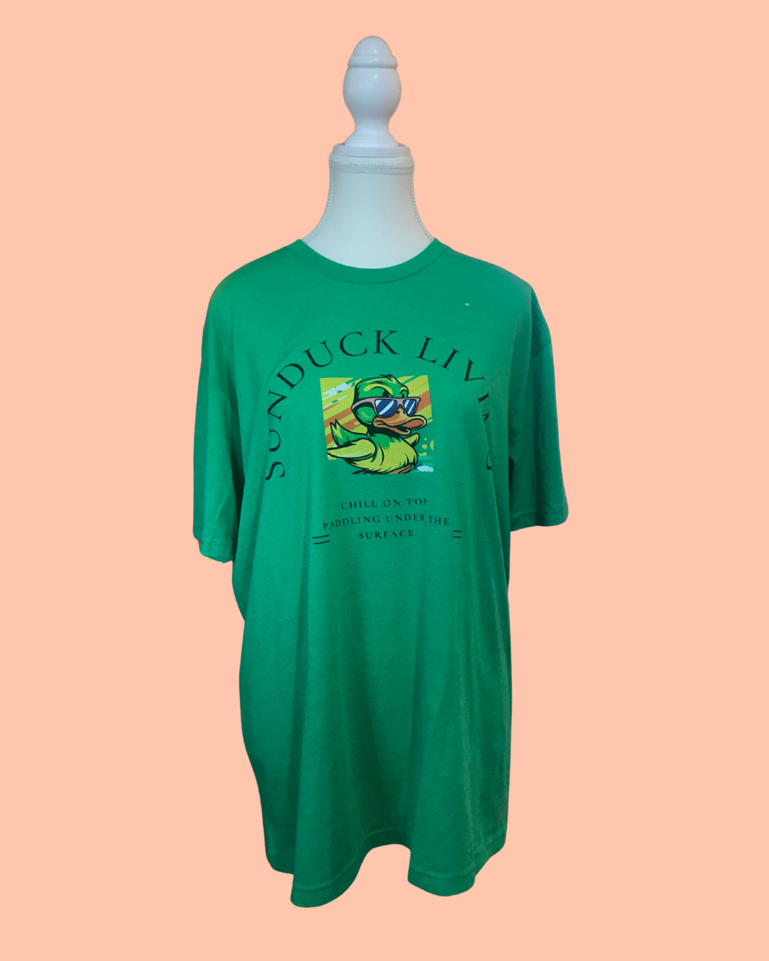 Sunduck Living Green T-Shirt - Size XL (has small hole in it)