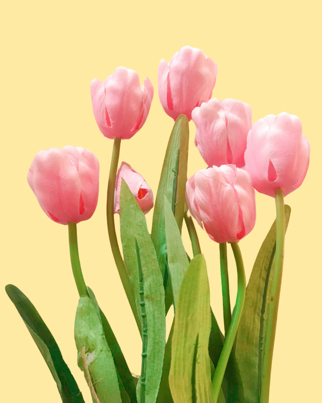 Individual Artificial Vintage Tulips