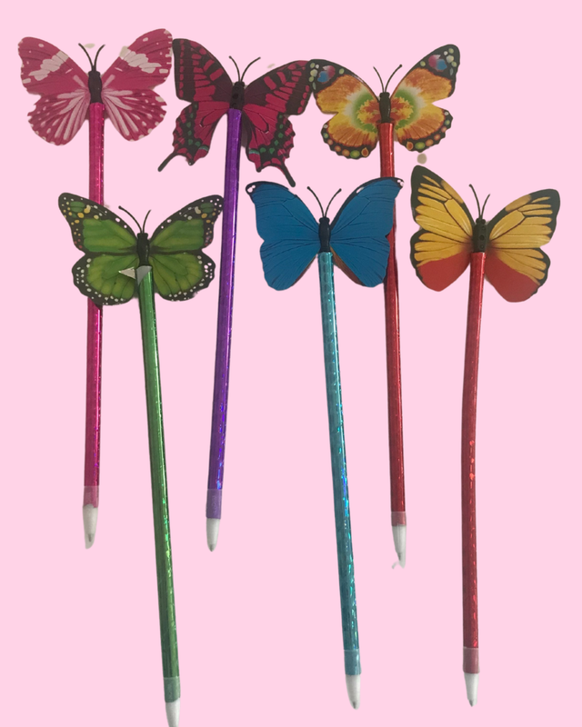 Butterfly Pens - Colors Vary - Each 1 Sold Individually