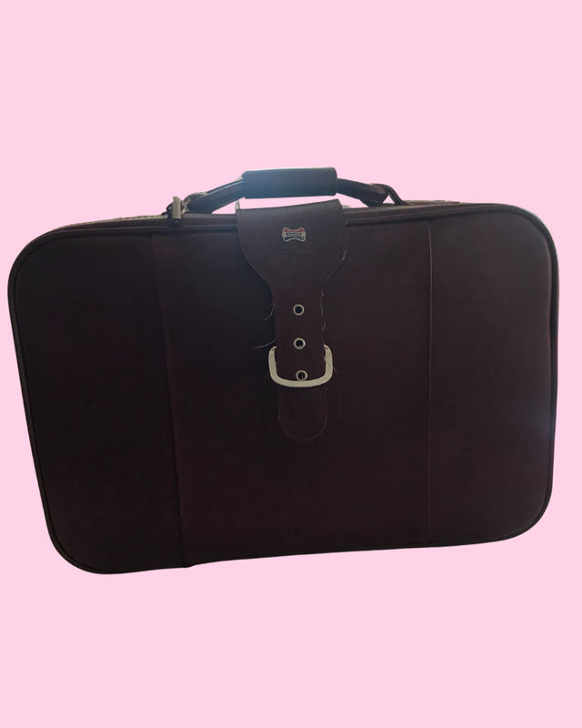 Vintage Burgundy American Tourister Suitcase (1980&#39;s)