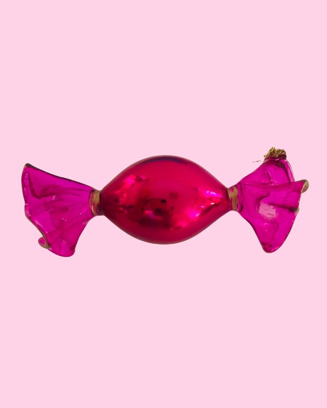 Vintage Glass Candy Ornament
