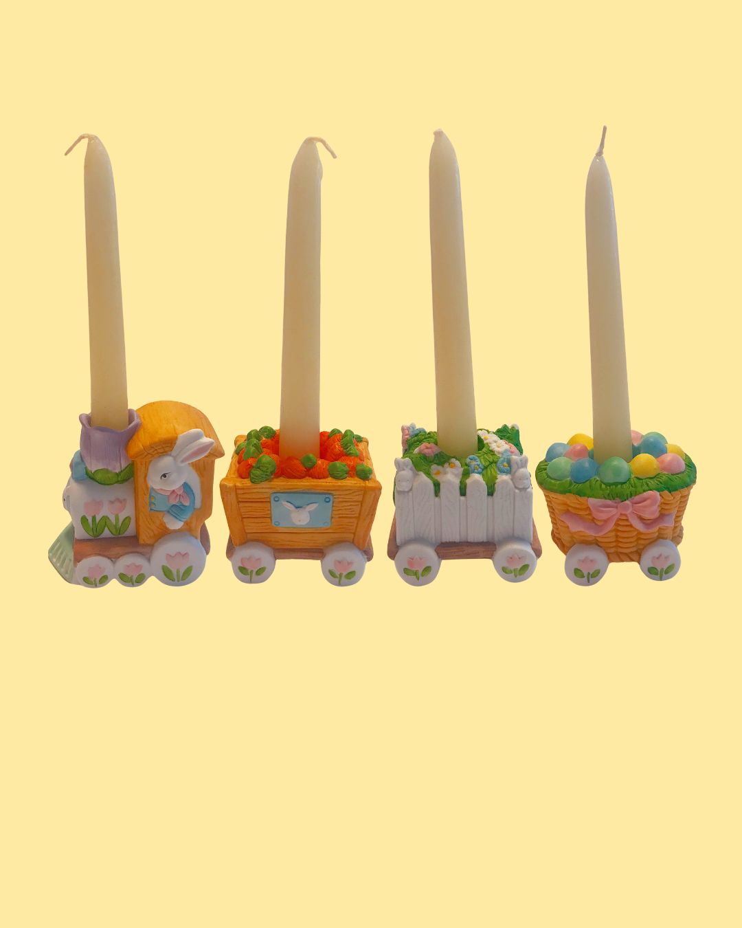 Vintage Easter Express Candle Set (Original Candles Included)
