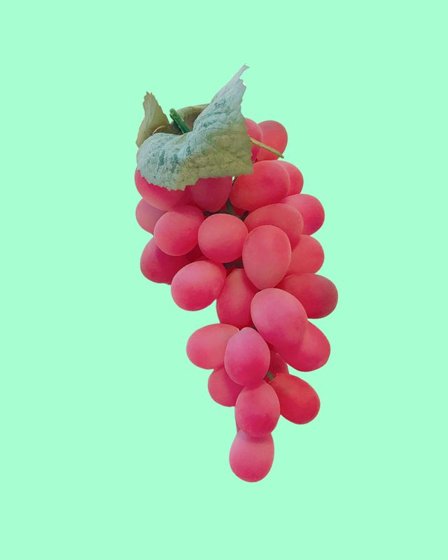 Artificial Frosted Red Grapes