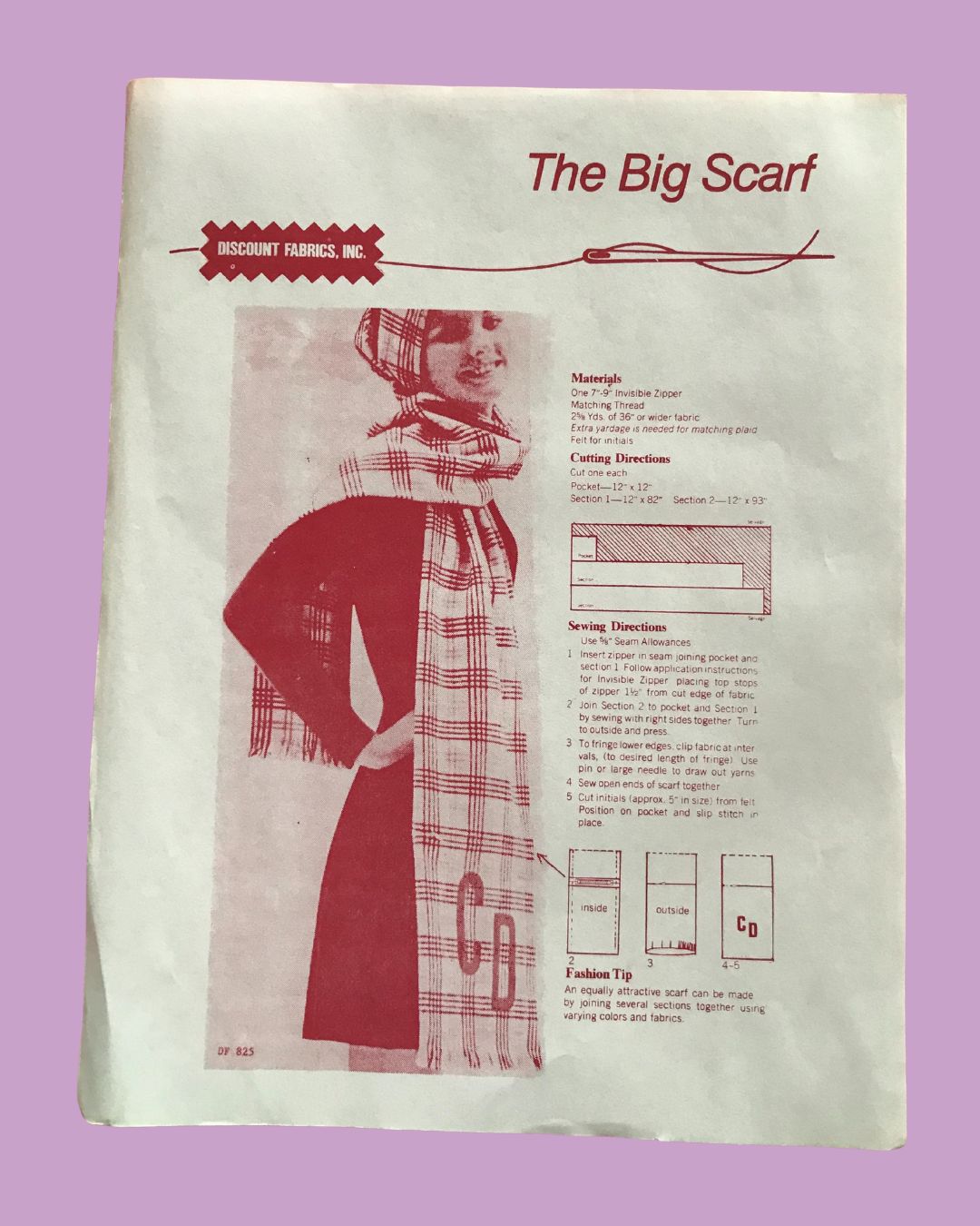 Vintage Discount Fabrics, Inc. Pattern Promos (1960&#39;s - 1970&#39;s) - 10 Patterns Sold as a Set