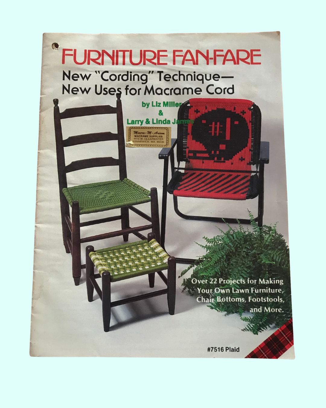 Vintage Furniture Fan-Fare #7516 Plaid (1970&#39;s - 1980&#39;s)