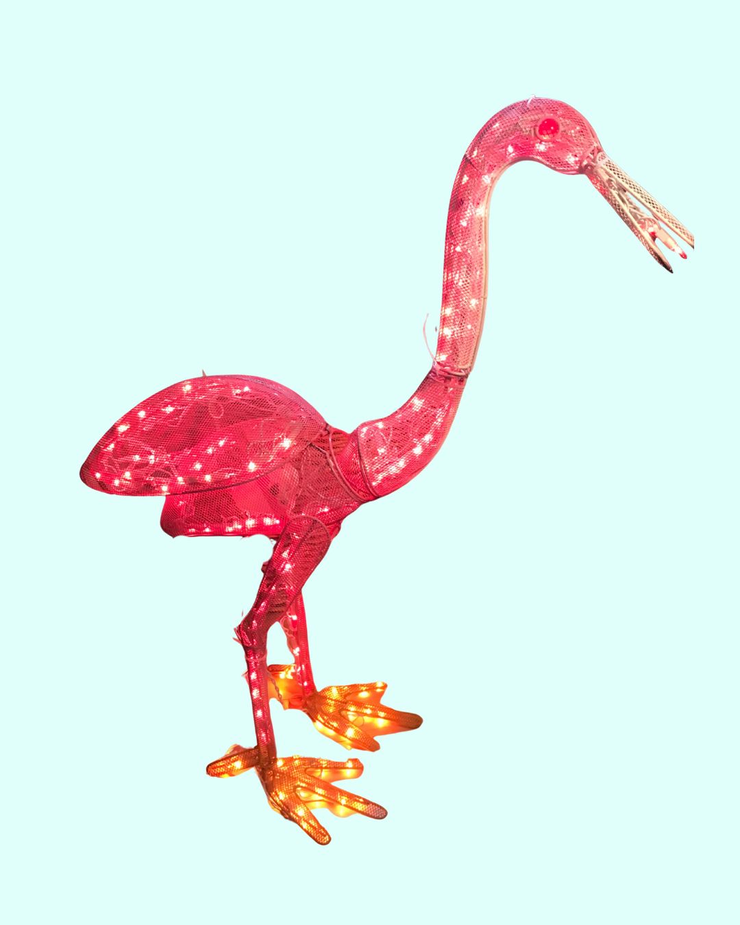 MCM Vintage Light Up Animated Pink Yard Flamingo (1960&#39;s) - 3 ft