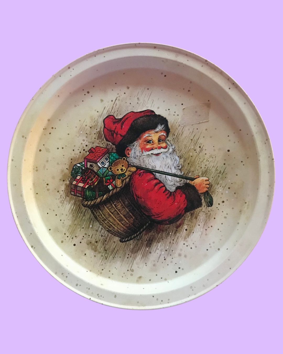 Vintage Potpourri Press Santa Tray - 13 1/2 in (1986)
