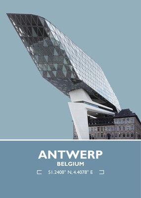 Zaha Hadid | Antwerp Port House | Blue-Grey