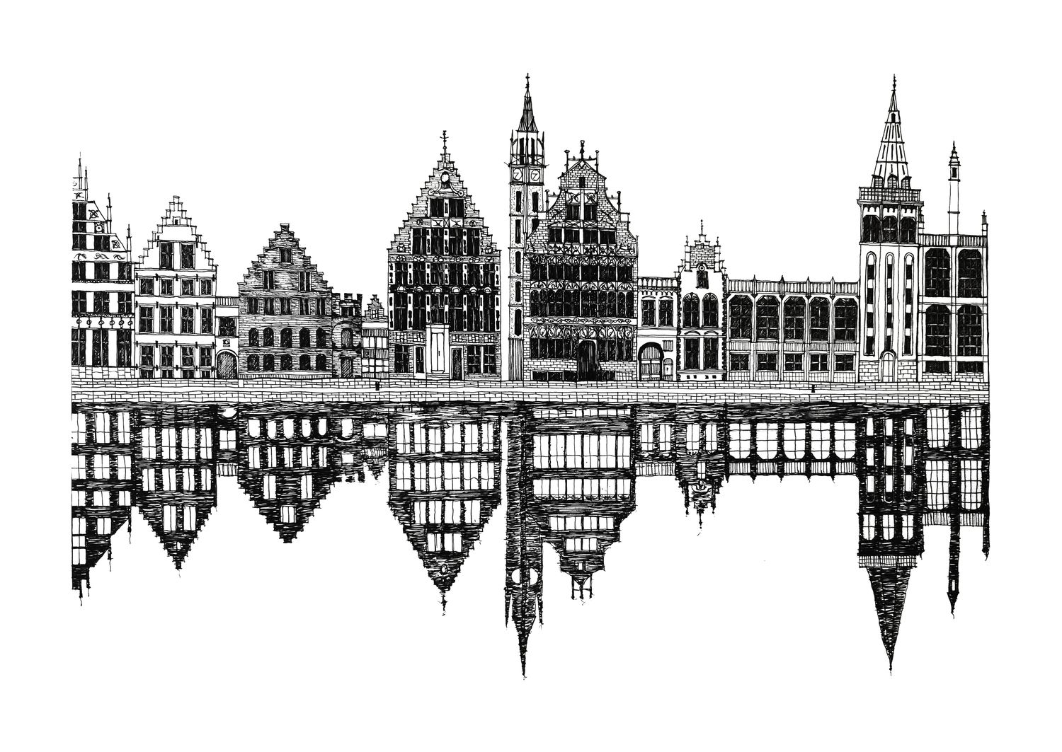 Belgium | Ghent Water Reflection | Limited Edition