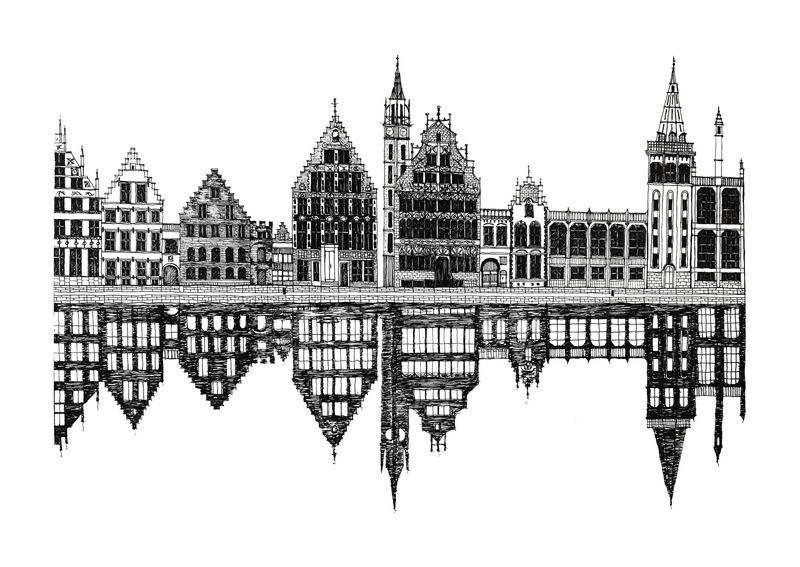 Belgium | Ghent Water Reflection | Limited Edition