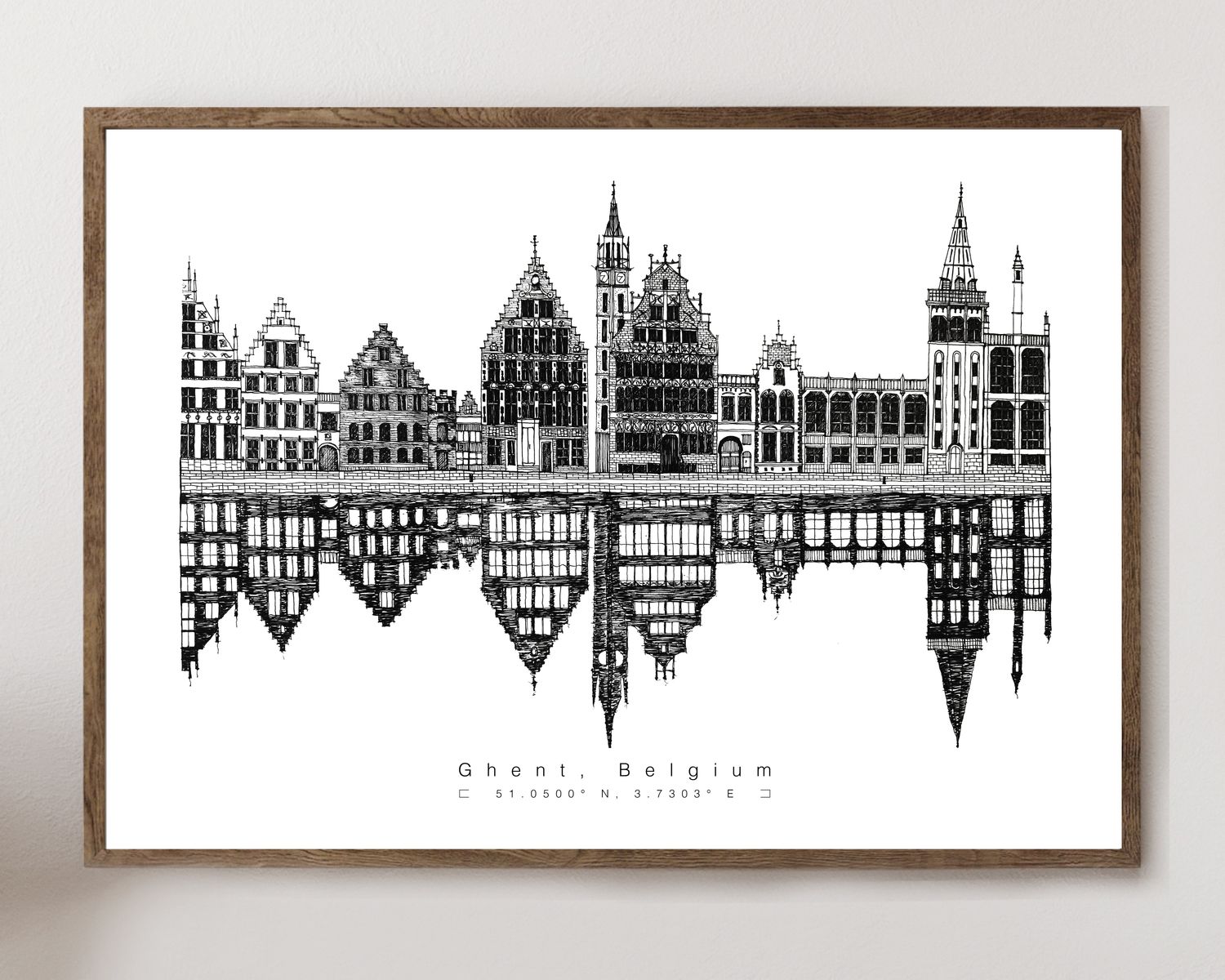 Belgium | Ghent Water Reflection | Open Edition