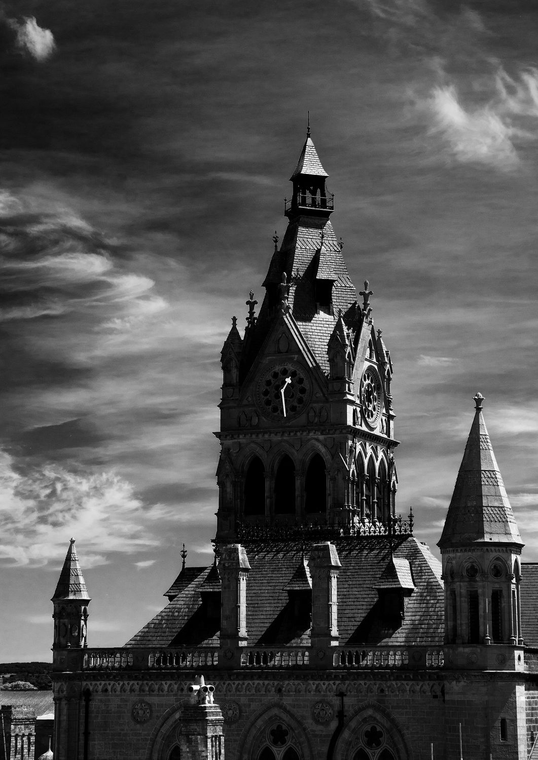England | Chester | Town Hall, Style: No Border - Black & White