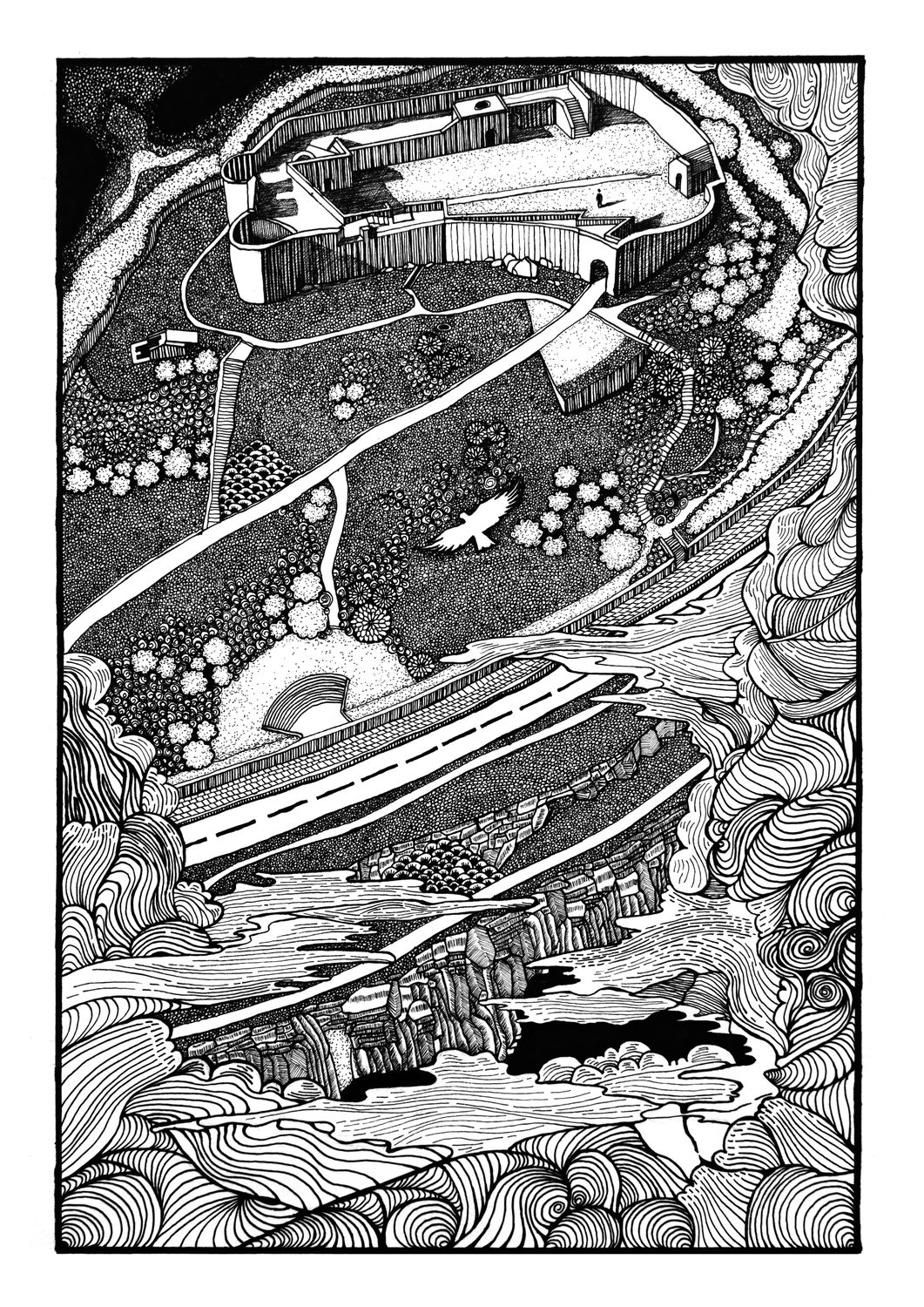 Guernsey | Vale Castle Veiled in Sea Mist | Original