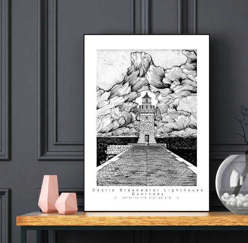 Guernsey | Castle Breakwater Lighthouse | Open Edition