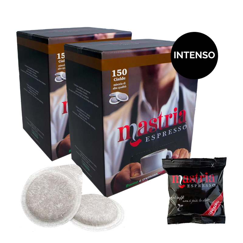 300 Cialde compostabili - Gusto INTENSO - 2 BOX DA 150
