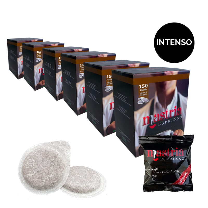900 Cialde compostabili - Gusto INTENSO. 6 BOX DA 150