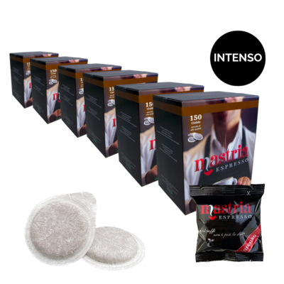 900 Cialde compostabili - Gusto INTENSO. 6 BOX DA 150
