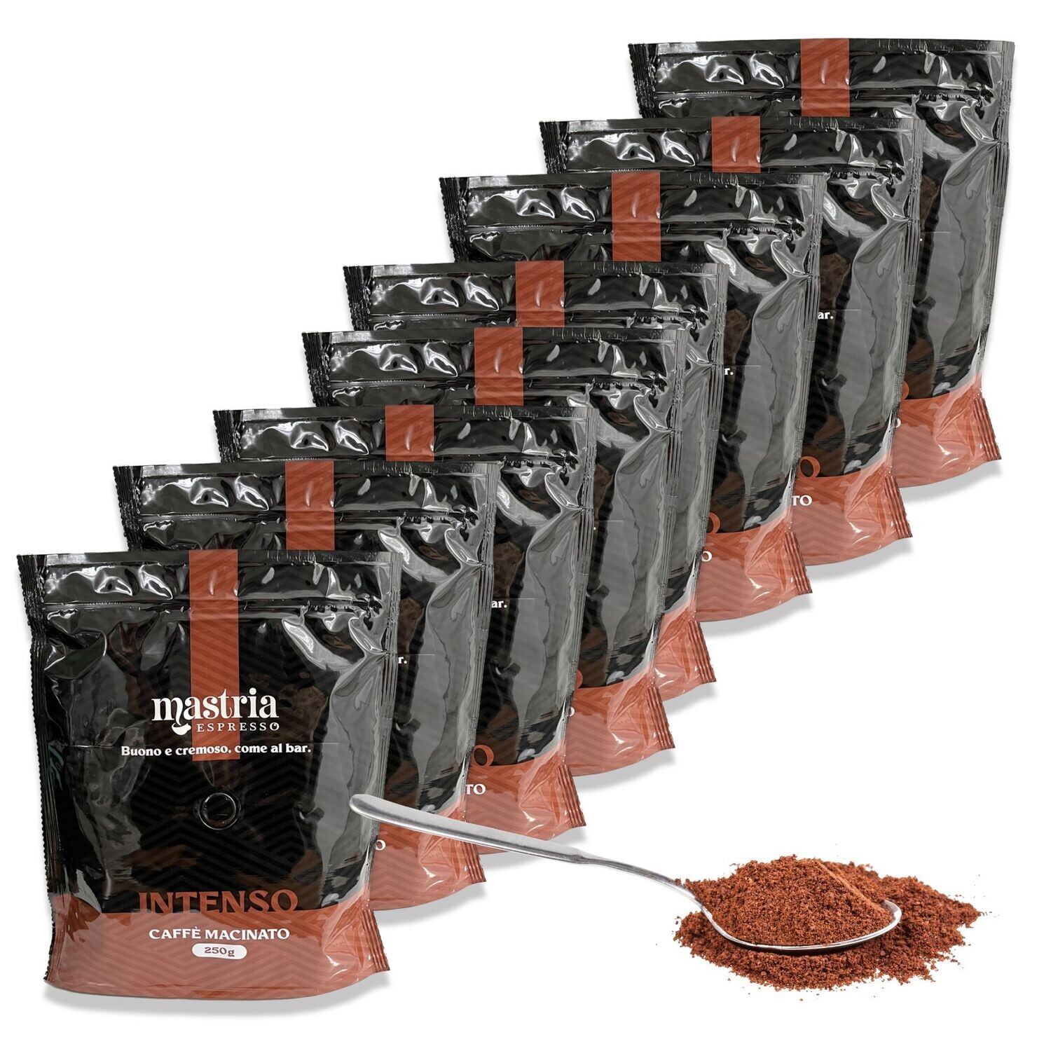 Caffè MACINATO - Gusto INTENSO - 8 Confezioni da 250g