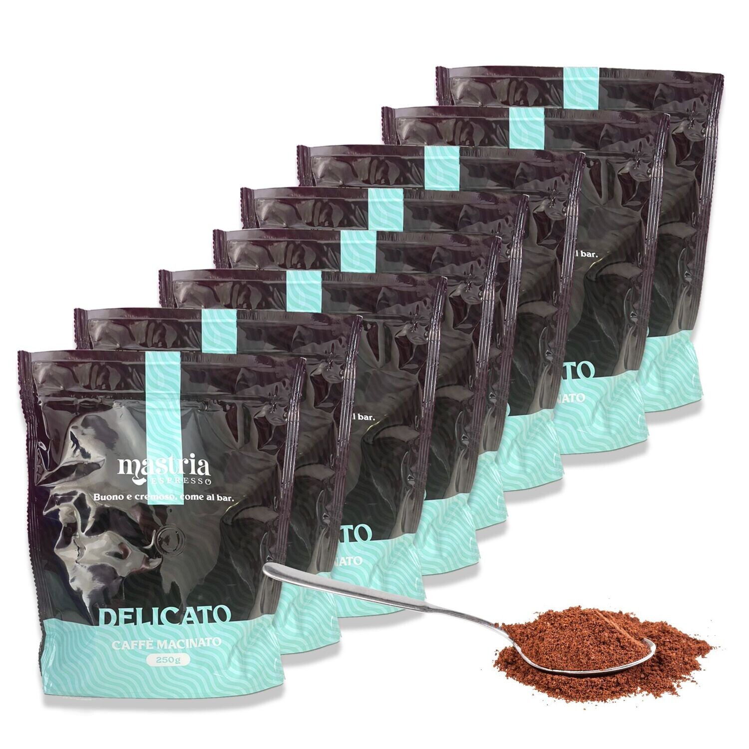 Caffè MACINATO - Gusto DELICATO - 8 Confezioni da 250g