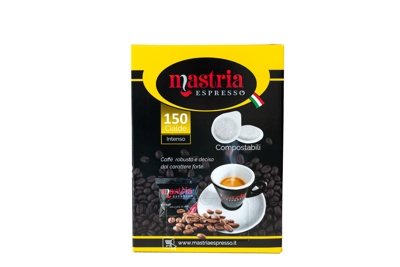 150 Cialde Compostabili - Gusto INTENSO. BOX DA 150