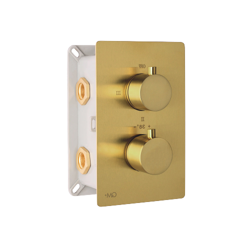 MIXER TERMOSTATICO DE DUCHA SUPREME QUALITY METAL, Acabado:: Dorado Cepillado