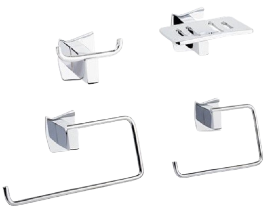 SET DE ACCESORIOS DE BAÑO DECORA FUNDICION PACIFICO
