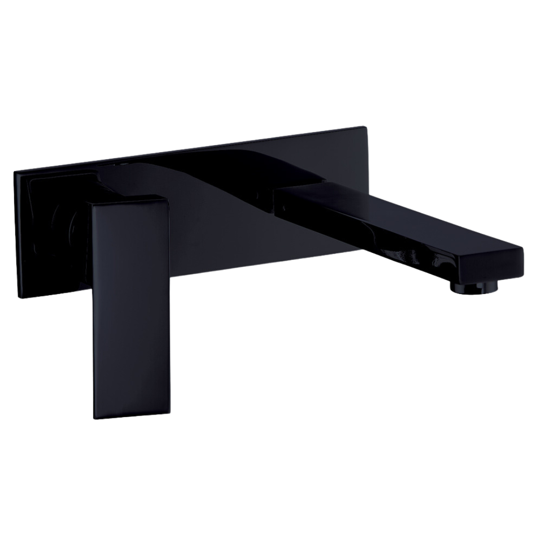 GRIFERIA DE LAVAMANOS DE PARED LEXUS CASTEL, Acabado:: Negro Mate