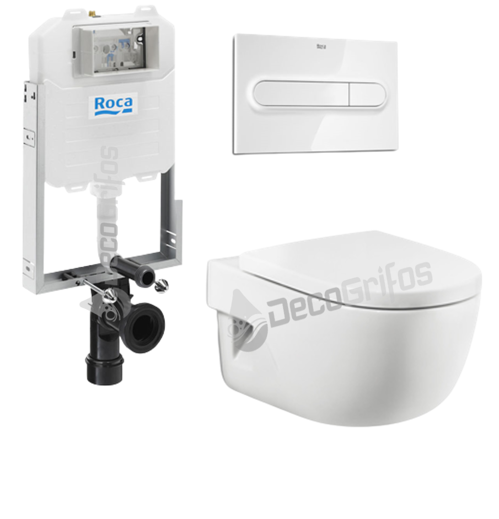 WC EMPOTRADO MERIDIAN ROCA, Acabado:: Blanco, Modelo:: Rimless Basic Compact