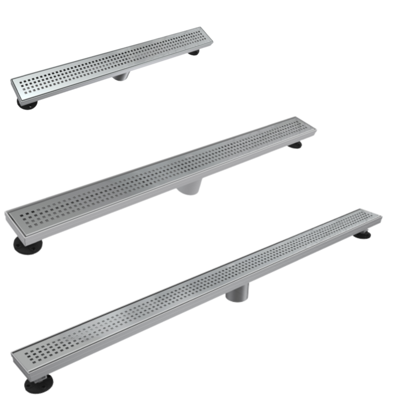 DESAGUE / REJILLA / CENTRO PISO AQUAFLOW SQUARE DOTS POLISHED DESCARGA VERTICAL NOVA
