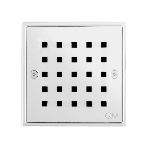 DESAGUE / REJILLA / CENTRO PISO QUALITY METAL, Medidas:: 10x10cm, Acabado:: Cromado
