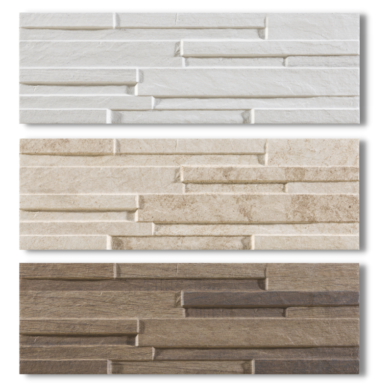 REVESTIMIENTO 17X52CM ROCKAWAY ARGENTA