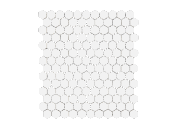 MOSAICO MALLA ITALIANO ESAGONO TUTTOSPESSORE BREZZA, Modelo:: Esagono Piccolo Blanco