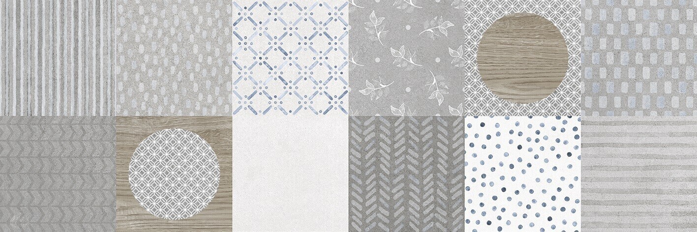 CERAMICA DE RELIEVE 3D DELICE GREY 30X90CM