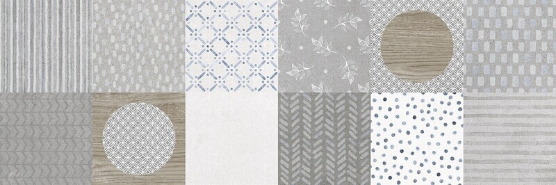 CERAMICA DE RELIEVE 3D DELICE GREY 30X90CM