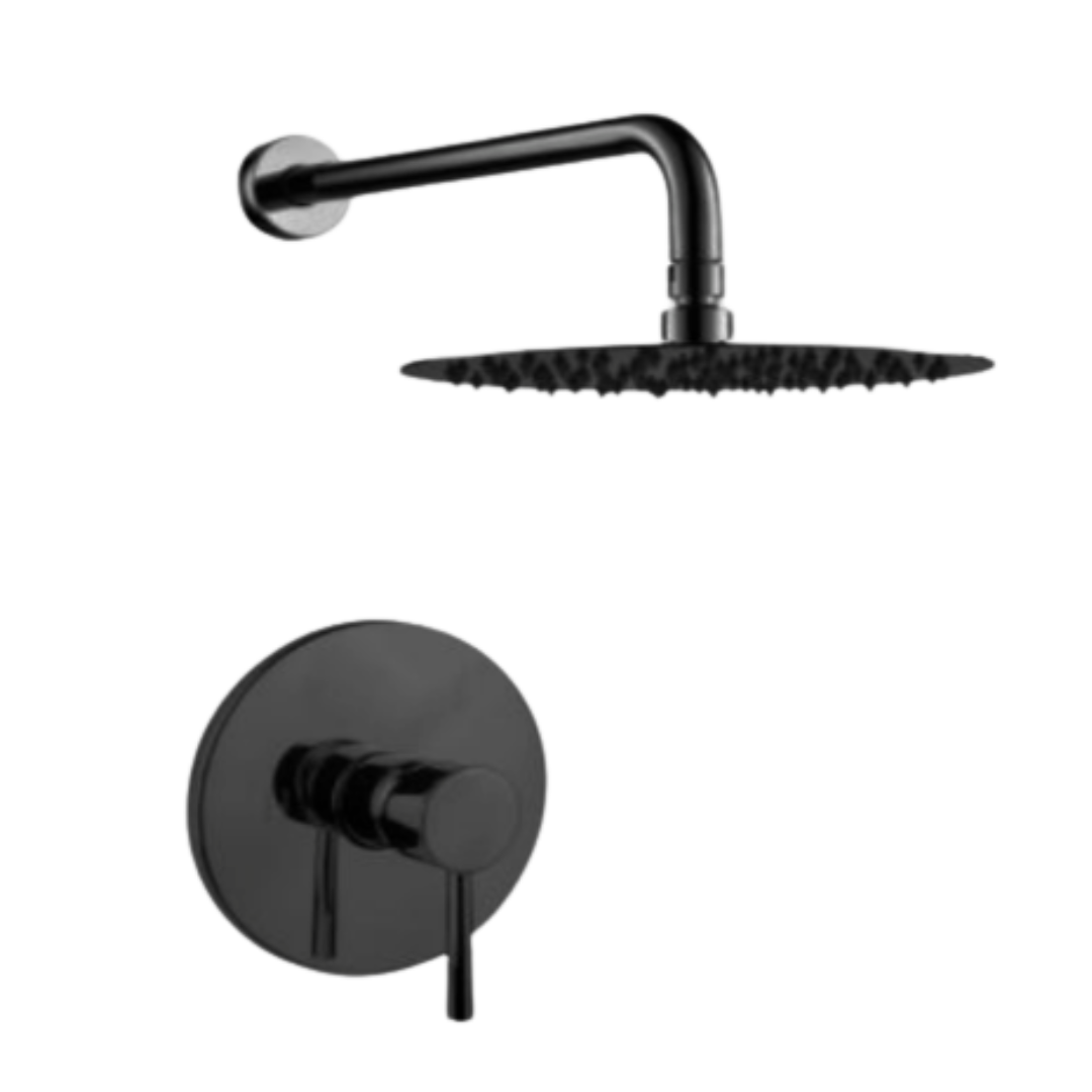SET DE DUCHA Y MONOMANDO TOLEDO EUROPA, Acabado:: Negro Mate
