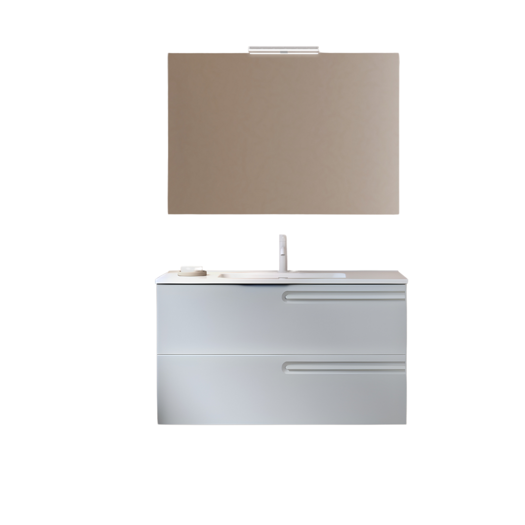 MUEBLE DE BAÑO ECONIC ROYO, Acabado:: Blanco