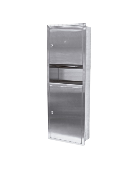 DISPENSADOR DE TOALLAS PARA MANOS CON PAPAELERA PARA EMPOTRAR MA