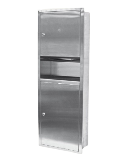 DISPENSADOR DE TOALLAS PARA MANOS CON PAPAELERA PARA EMPOTRAR MA