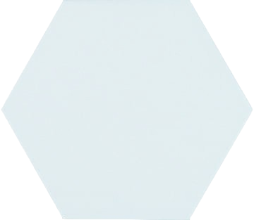 PORCELANATO 19.8X22.8CM HEXAGONAL FLAT WHITE PRISSMACER