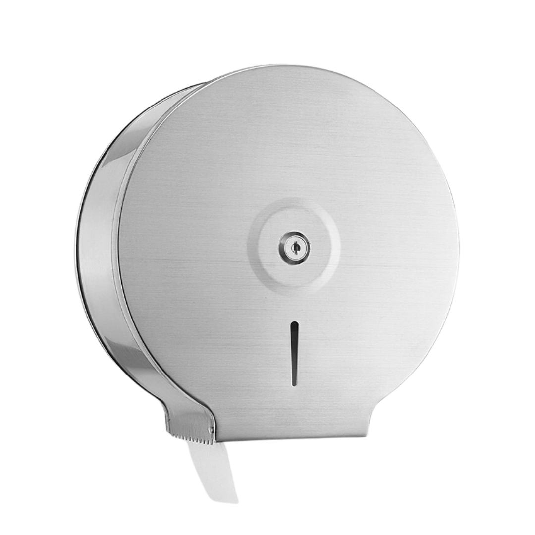 DISPENSADOR DE PAPEL HIGIENICO JUMBO 9&quot; EUROPA, Acabado:: Satinado