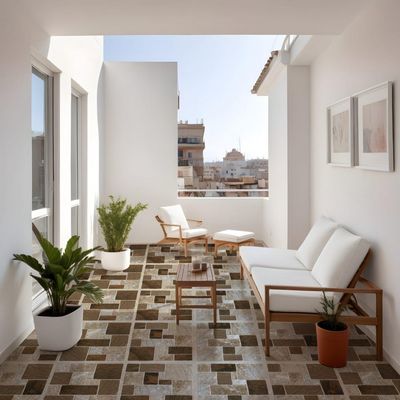 CERAMICA TOLU CAFE PIEDRAS RUSTICO 51X51CM CERCASTEL