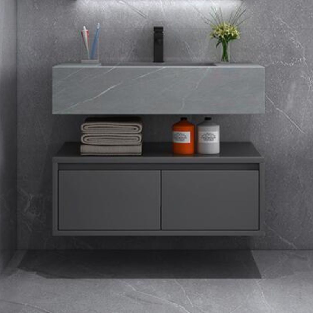 MUEBLE DE BAÑO 80CM GRIS OSCURO RIVER