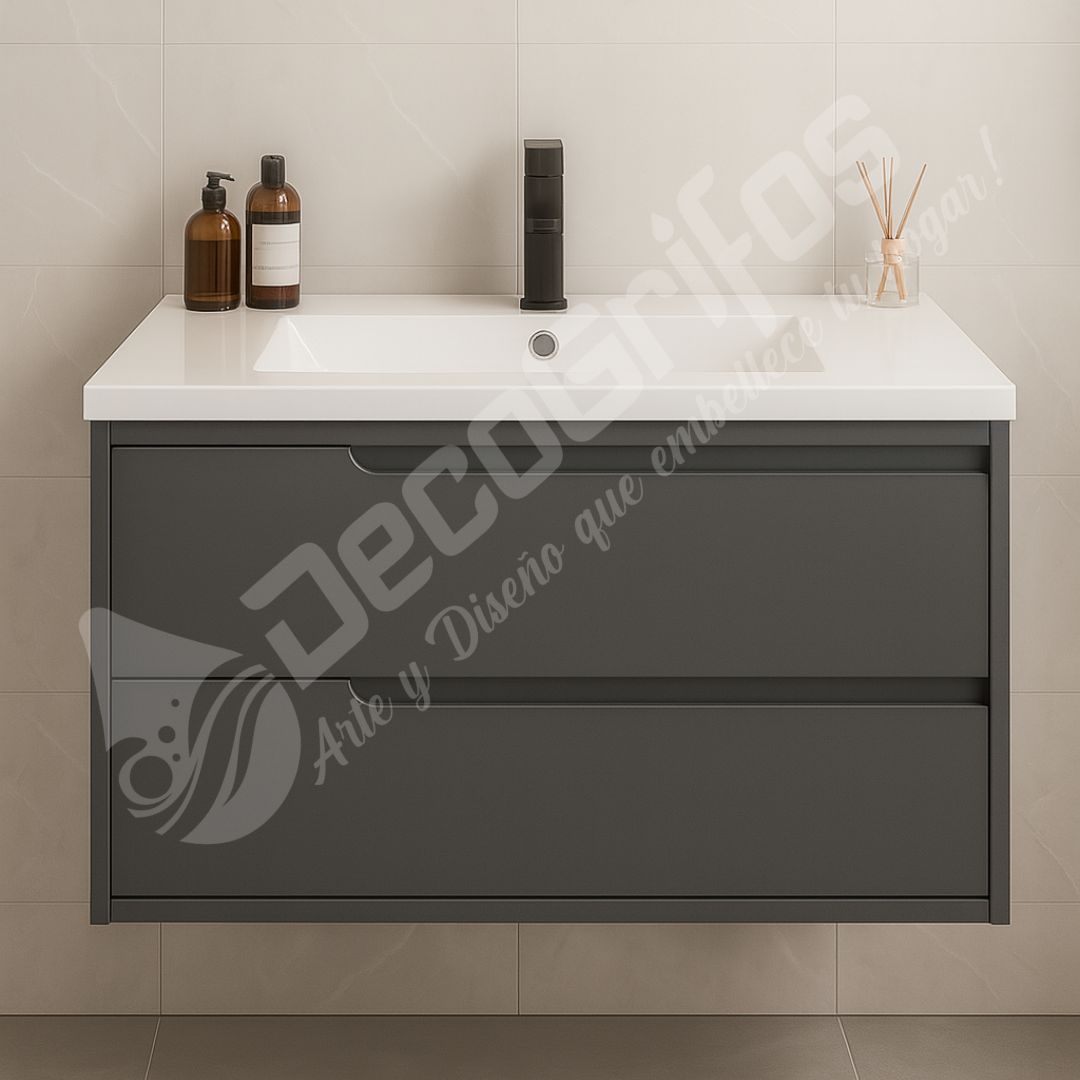 MUEBLE DE BAÑO 60CM DUBLIN GRIS OSCURO RIVER