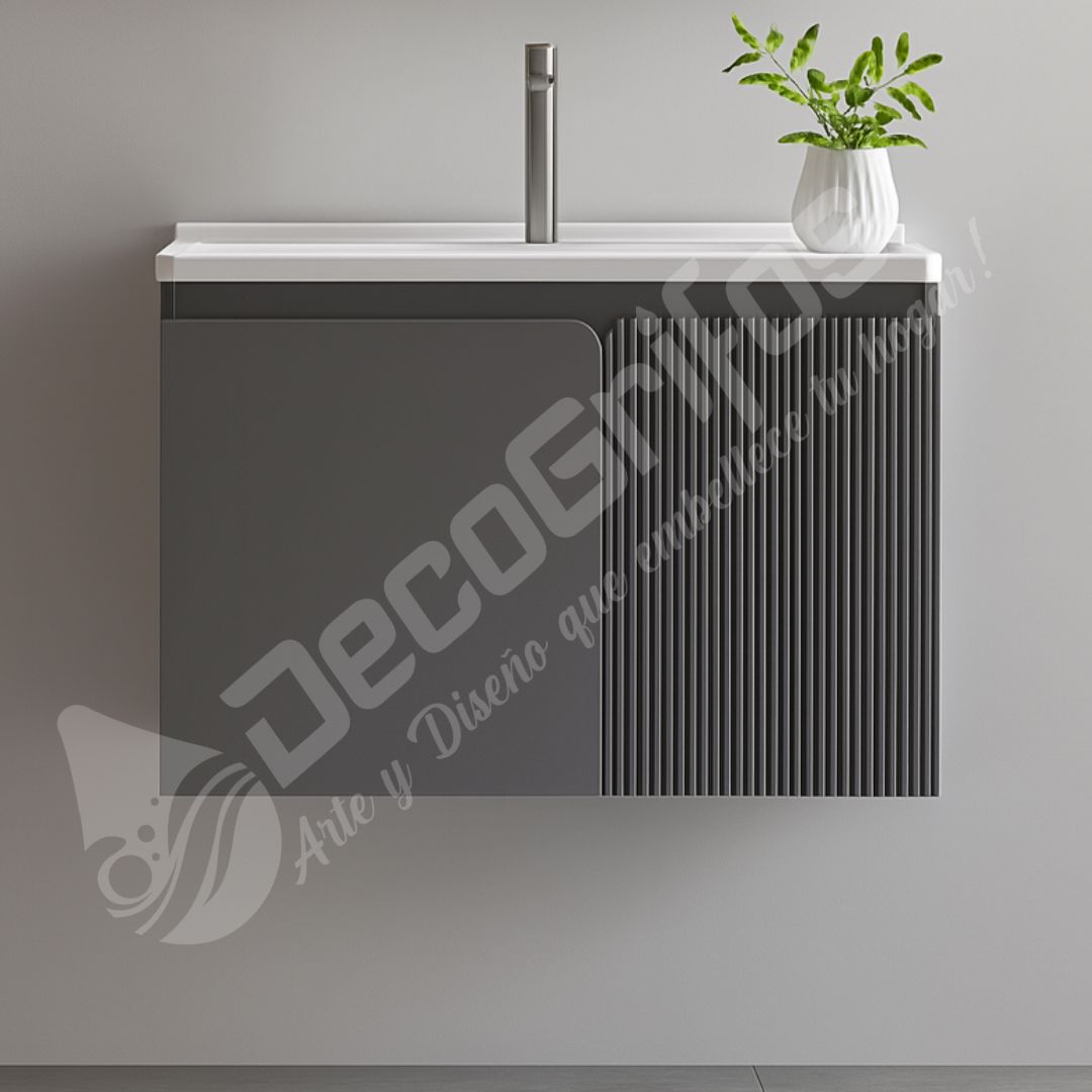MUEBLE DE BAÑO 60CM OCEAN GRIS OSCURO RIVER
