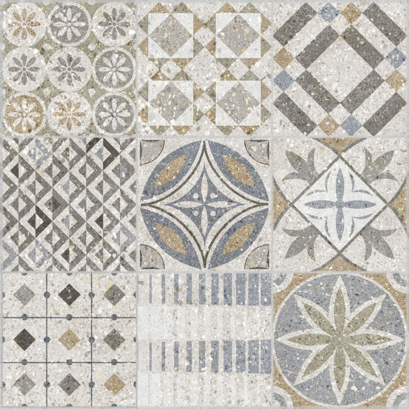 PORCELANATO 60X60CM HYDRA DUCALE ARGENTA