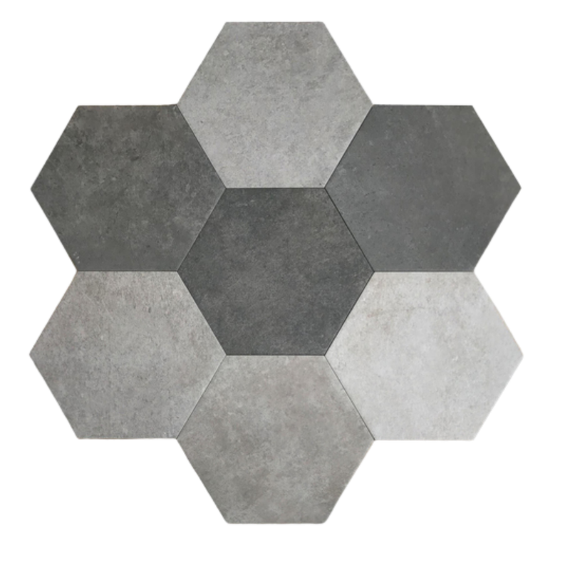 PORCELANATO 25X22CM ATLAS HEXAGON MULTI COLD ARGENTA