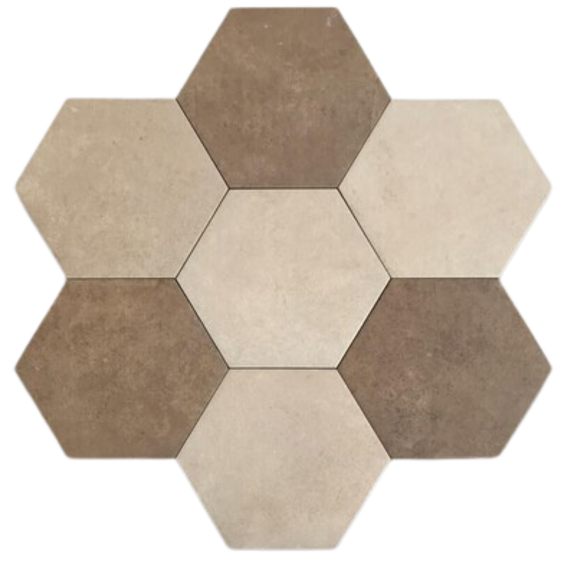 PORCELANATO 25X22CM ATLAS HEXAGON PATCH COLD  ARGENTA