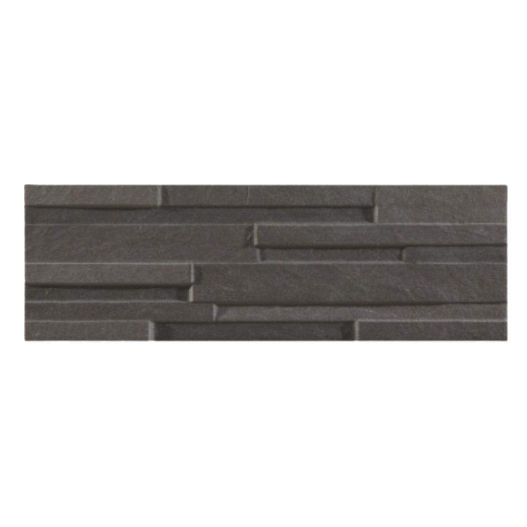 REVESTIMIENTO 6.5X20CM ROCKAWAY BLACK ARGENTA