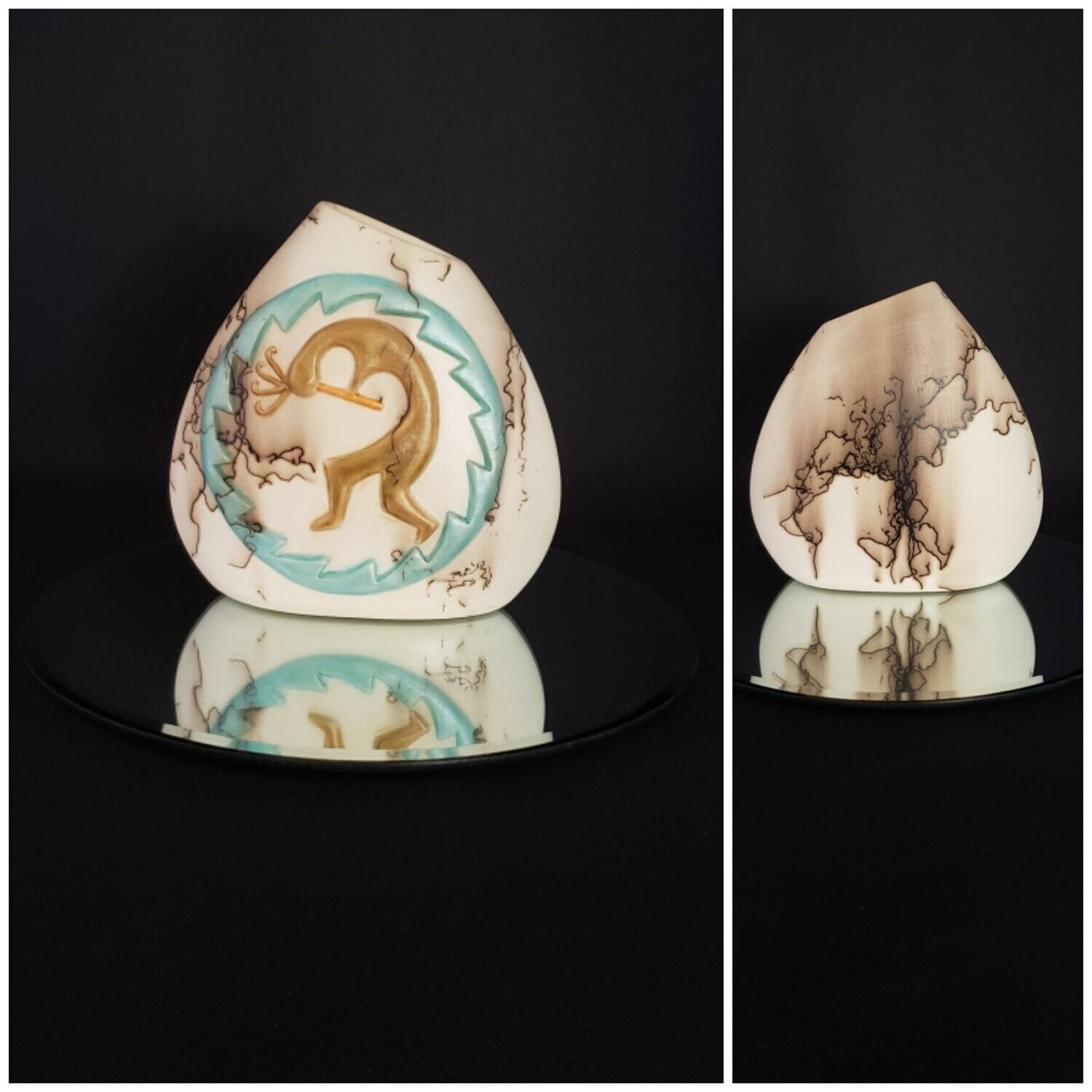 Kokopelli Teardrop Vase